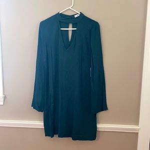 Just Fab keyhole dress hunter green